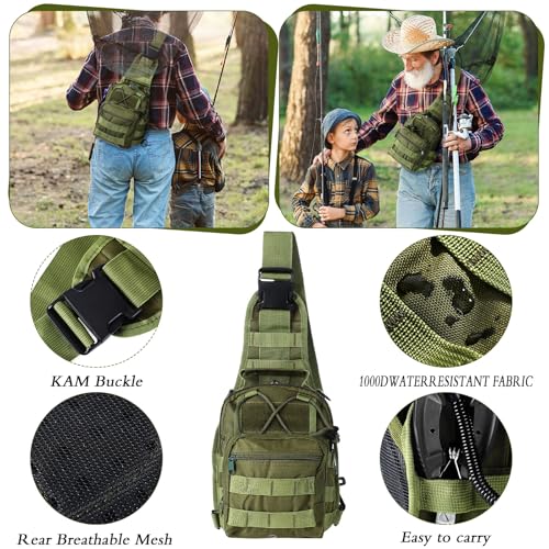 Gemscream 393 Pcs Fishing Tool Kit Fishing Backpack with Tackle Boxes Included Pliers Gear and Equipment Bait Rigs Fish Lip Gripper Lure Gear Kit Fish Hooks Remover Tools - color: Army Green