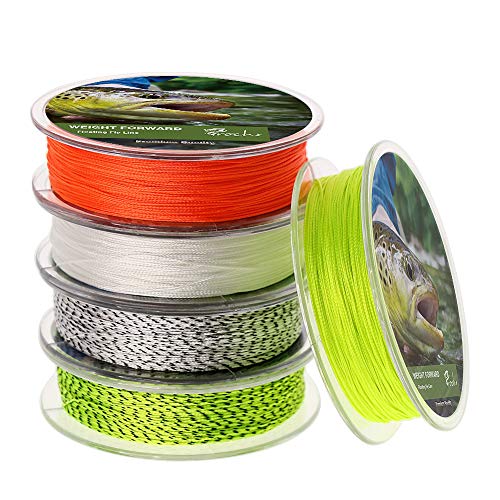 Fly Line Backing 20LB 30LB 100 Yds for Trout Fishing - White Black, Set of 2