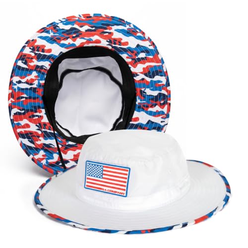 Soul of Adventure Bucket Hat | UV 50+ for Adults | Sun Protection with Adjustable Fit, Moisture-Wicking Fabric - color: Usa Military Camo