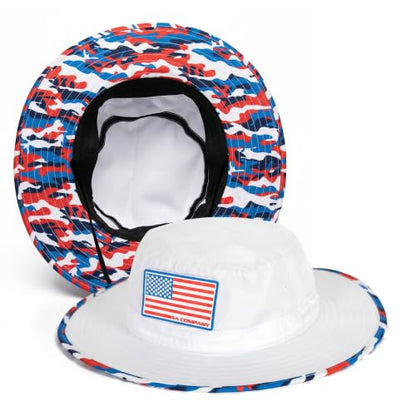 Soul of Adventure Bucket Hat | UV 50+ for Adults | Sun Protection with Adjustable Fit, Moisture-Wicking Fabric - color: Usa Military Camo