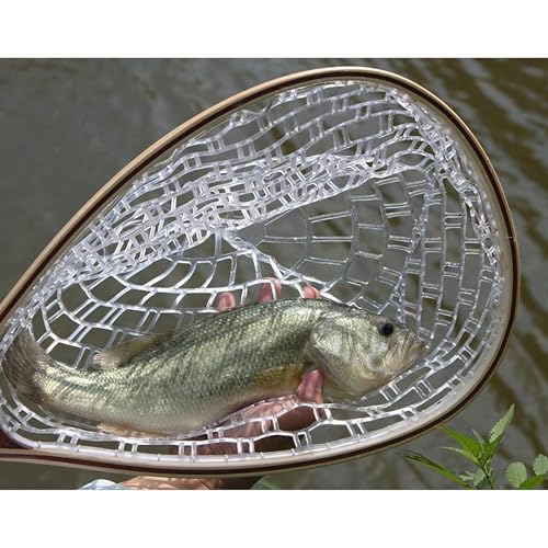 Fly Fishing Net, Soft Mesh Trout with Handle, Catch and Release Landing for Freshwater, Saltwater, Gift for Anglers & Fly Fishing Enthusiasts - style: Rectangular Hole Net