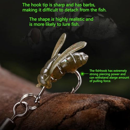 Fly Fishing Lures Kit Fishing Fly,Fly Fishing Kit Fly Fishing Lures,Handmade Lures Assortment Kit Artificial Bait Hooks for Bass Trout Salmon Fishing,Suitable for Freshwater and Saltwater - size: sequins