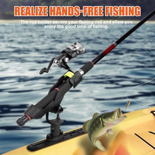 Kayak Fishing Rod Holder, 1Pack / 2Pack | Track Mount / Deck Mount, 360 Degree Adjustable, For Fishing Boat, Fishing Pole Holder - style: 2pack