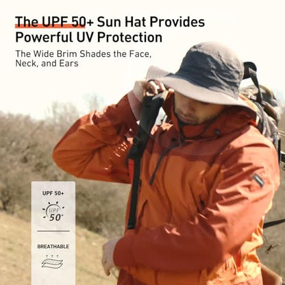 Oversize XL XXL Large Wide Brim Waterproof UPF 50+ Bucket Sun Summer Travel Fishing Hiking Fisherman Hat Detachable Chin - color: 000702_light Grey, size: Small-Medium