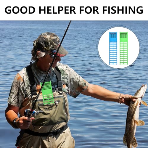 2PCS Fishing Hook Holder,Fishing Line Holder,Fishing Rod Hook Keeper,Plastic Double Side Spring Hooks,Storage Catch Holder for Storing Fish Line Winding Board