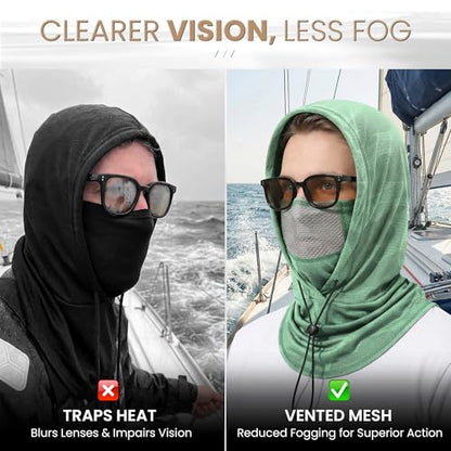 YANIKY Summer Cooling Balaclava with Breathable Holes, Sun UV Protection Face Mask for Running, Cycling, Fishing, Men & Women - color: Blue & Green Camo Set