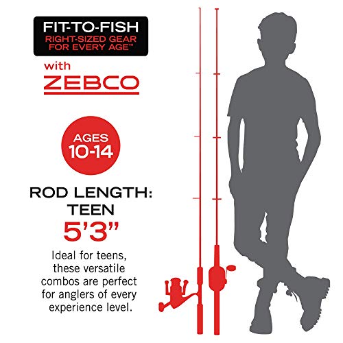 Zebco Rambler Fishing Reel and Rod Combo, Durable Fiberglass Rod with Built-in Carabiner, Patented No-Tangle Reel, Pre-Spooled with 8-Pound Zebco Fishing Line - style: Spinning Reel - Telescopic Rod