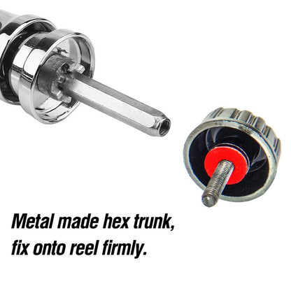 2pcs Universal Metal CNC Reel Handle with EVA Knob for Spinning Reels Replacement Crank Arm for Smooth Retrieval (S) - size: Small