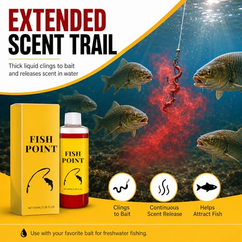 Concentrated Fish Attractant Liquid, Red Worm Liquid Spray, Bait Scent Attractor for Freshwater Fishing, Improves Bite Response - color: 1PCS