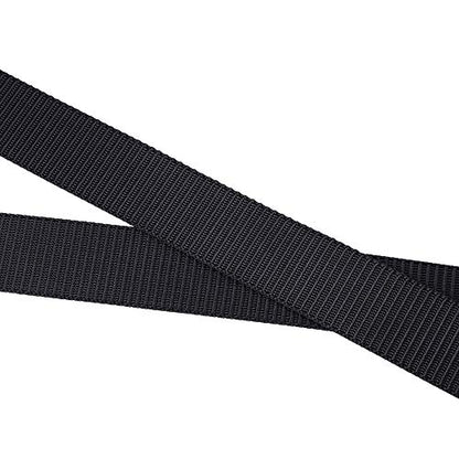 Mile High Life | Nylon Web Belt | Outdoor Military Belt | TSA Safe Buckle Plastic/Metal - color: Black-navy 2pc