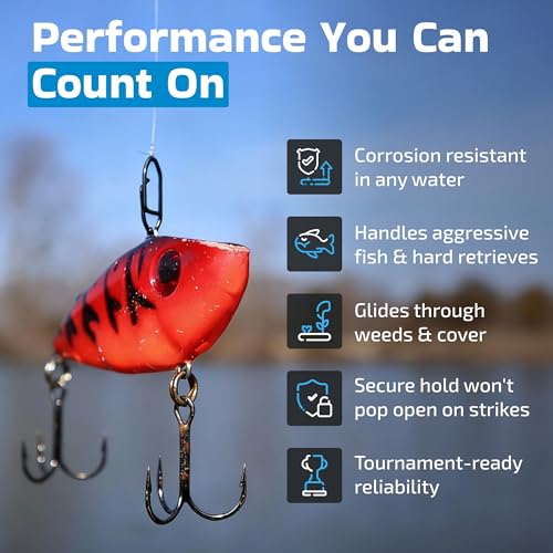 Harmony Fishing Stealth Clips (25 Pack) [Black Stainless] (Ultra-Strong, Fast-Swapping Universal Power Snaps for Fishing Lures) - size: 15mm (40# Test)