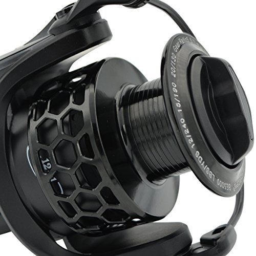 Fishdrops Spinning Fishing Reels 12+1BB Ultra Lightweight Carved Aluminum Spool Reels Affordable Smooth Spinning Reels - size: Size2000