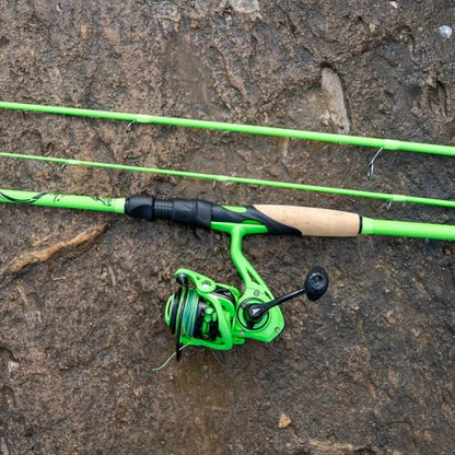KastKing Zephyr Dual-Tip Fishing Rod and Reel Combo,Spinning & Baitcaster Combo,Dual Tips Section for Different Powers,IM6 Graphite 2-Piece Rod with Extra Tip,Sensitive & Powerful,Freshwater Fishing - style: Spin: 5'0''- Ul& L- Dual-tip Rod -1000 Reel(gre