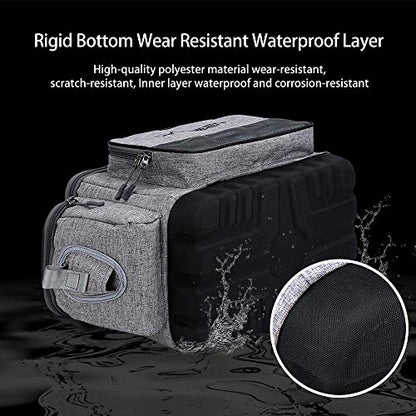 YVLEEN Fishing Tackle Box Bag - Outdoor Large Fishing Tackle Storage Bag - 100% Water-Resistant Polyester Material - Fishing Tackle Bags - Suitable for 3600 3700 Tackle Box - color: A:Large(14.9” x 9.1” x 10.2”Without Trays)Silver Grey