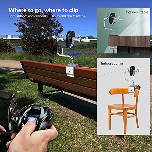 THKFISH Fishing Line Spooler Fishing Line Winder Spooler Fishing Accessories Adjustable Stable Portable Fishing Line Spooler/Fishing Line Remover - color: A -Short- Line Spooler
