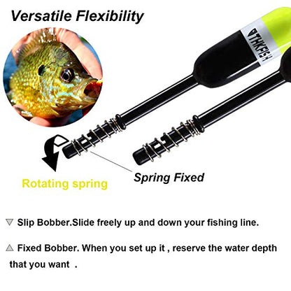 THKFISH Fishing Bobbers Fishing Floats and Bobbers Slip Bobbers for Fishing Balsa Floats Crappie Fishing Bobbers Fixed Bobber (1.5"X0.59"X5.4") (2.5"X0.59"X5.4") - color: 2.5"X0.59"X5.4"-5pcs