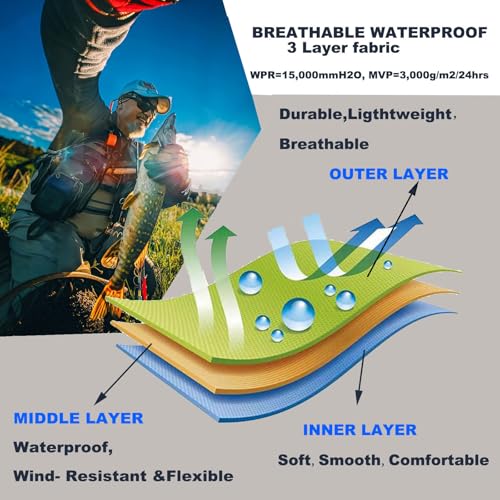 Raprance Breathable Stockingfoot Waist High Fishing Wading Pants Waders - size: Small
