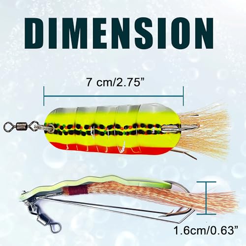 Fishing Lures for Saltwater/Freshwater, Metal Trout Lures for Bass Walleye Pike, 5g Fishing Spoon with Single Hook - color: FS02