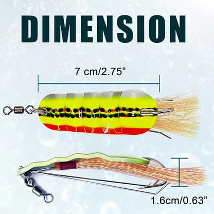 Fishing Lures for Saltwater/Freshwater, Metal Trout Lures for Bass Walleye Pike, 5g Fishing Spoon with Single Hook - color: FS02