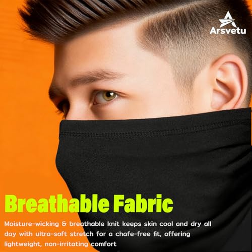 Neck Gaiter 6 Pack UV Protection Cooling Hiking Face Cover MenWomen - color: Multicoloured 10