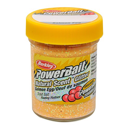 Berkley PowerBait Natural Glitter Trout Fishing Dough Bait - color: Salmon Peach, style: Salmon Egg