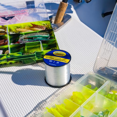 Monofilament Fishing Line | Jumbo Amount 2-1/4 lb Spools Value Pack - Low Memory and Stretch - Abrasion Resistant - Freshwater and Saltwater Fishing Line - size: 8 lb 1925 yards per spool