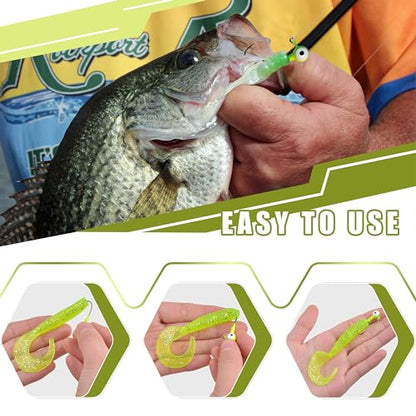 Fishing Jig Head Hooks - 25/50pcs Painted Round Ball Head Jigs with 3D Eyes Crappie Jig Hook for Bass Trout Walleye Fishing Jig Head Baits Assorted 1/32oz 1/16oz 1/8oz 1/4oz 3/8oz - style: 0.9g(1/32oz)-50pcs