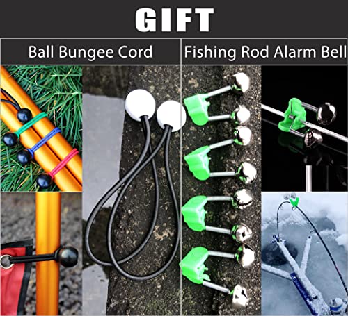 JBRUN Fishing Rod Holder, Fishing Pole Holders Ground, Rod Holders for Bank Beach Fishing, Beach Support Stand Reinforced PVC, Without Hurting The Rod Holder, Alarm Bells…