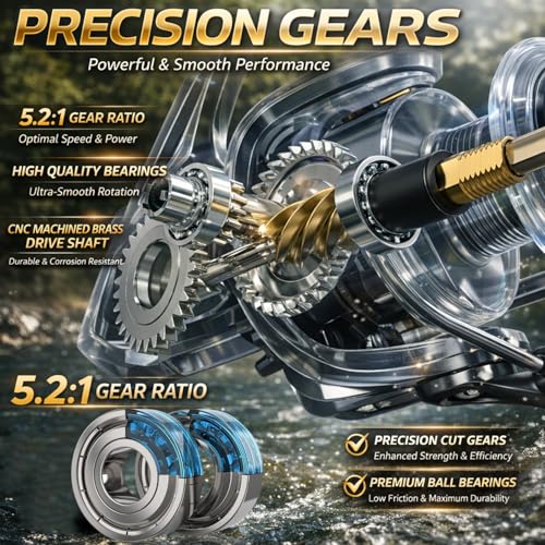Sougayilang Fishing Rod and Reel Combo, Spinning Combo,Strong Carbon&Glass Composite Rods with EVA Handle- 1Pack- Black