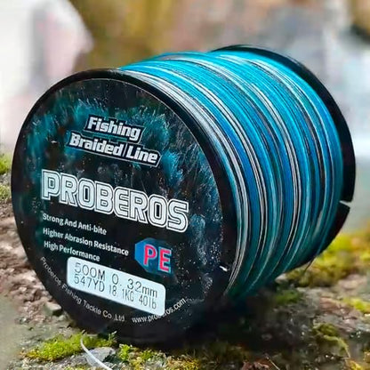 Braided Fishing Line 4 Strands Stronger Multifilament PE Braid Wire for Saltwater 6LB-100LB 110yards 328yards 547yards Super Strong Superline - color: Camouflage Blue, size: 328Yds/30LB