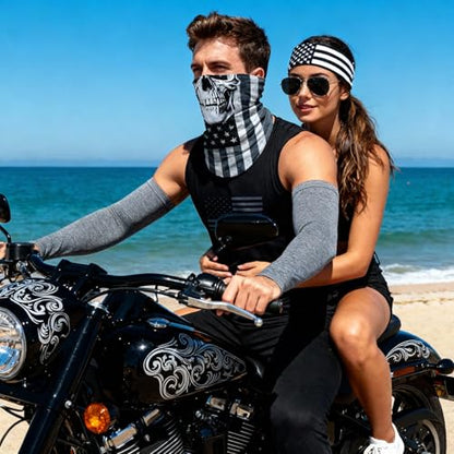 Breathable Neck Gaiter UPF 30+ Sun Protection Face Mask for Men & Women - color: 5pcs-art