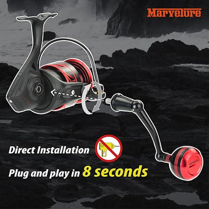 Foldable Power Handle for Penn Fierce III IV, Battle III HS Spinning Reel Replacement Handle (Not for Fierce Live Liner) - size: For Fierce/Battle HS 1000-4000 (Classic Version)
