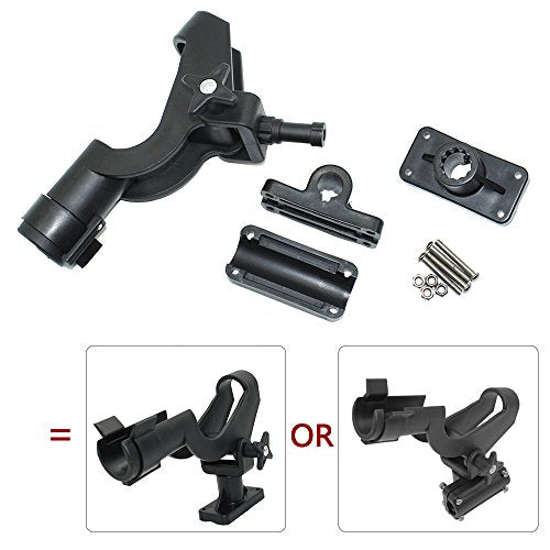 Fishing Rod Holder Boat Rod Holder Large Clamp Opening 360 Degree Adjustable Fishing Rod Racks Fishing Pole Holder for Kayak Boat Dock