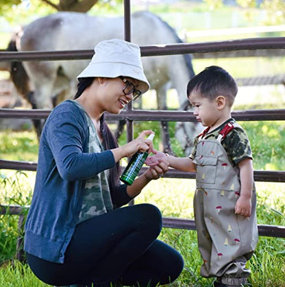 Bug Soother Natural Insect Repellent Spray, DEET-Free 8 oz. (2 Count) | Plant Based | Repels Mosquitos, Gnats & No See'ums | Family Safe | Made in the USA - color: 8 Oz Set of 2 + 1 Oz