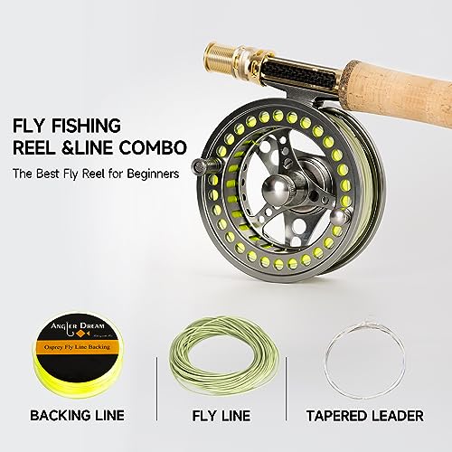 EX-ALC Fly Reel 3/4 5/6 7/8 9/10WT CNC Machined Large Arbor Aluminum Fly Fishing Reels Silver/Gunsmoke Fly Reels - color: Moss Green Fly Line, size: 7/8WT Fly Reel