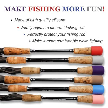Dovesun Fishing Rod Butt Cushion Fishing Rod Seat Cushions Fishing Rod Protector Fishing Rod Butt Cap End Fishing Rod Holders Small(1.22in) 6 Colors 6pcs - color: 6PCS-Fit for 1.02"-1.18"(26mm-30mm) Rod Butt