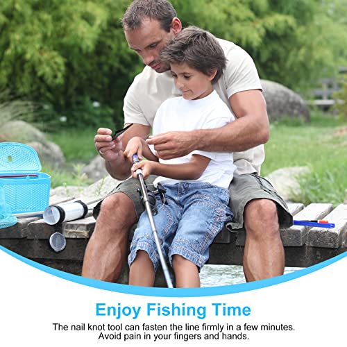 Fishing Nail Knot Tying Tool, Tie Quick Knot Tyer for Hooks, Lures and Lines, Fly Fishing Angler Accessories(Black)