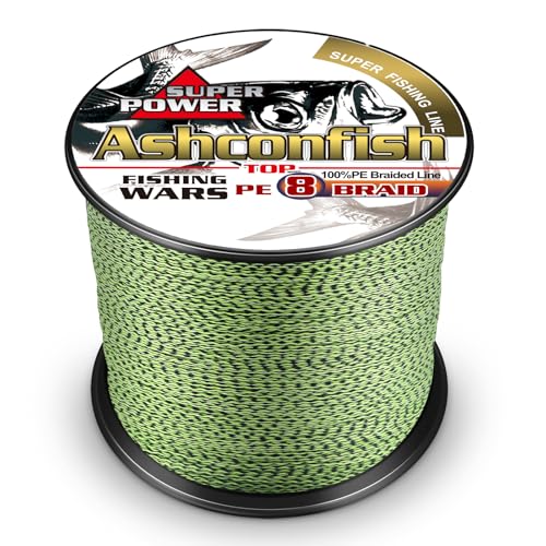 Ashconfish Braided Fishing Line- 8 Strands Super Strong PE Fishing Wire-100M/109Yards-300M/328Yards-500M/547Yards-1000M/1093Yards -6lb 8lb to 300lb-Abrasion Resistant-Zero Stretch- Multiple Colors - color: Black and Yellow, size: 15LB 0.16MM-109Yards