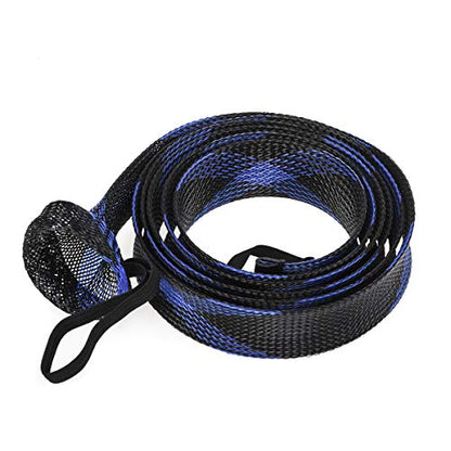 Leo 10 Pcs Rod Sock Sleeve Cover 190cm/74.8inches Braided Mesh Protector Pole Gloves Fishing Tools With Strap for Fly Spinning Casting Sea Rod