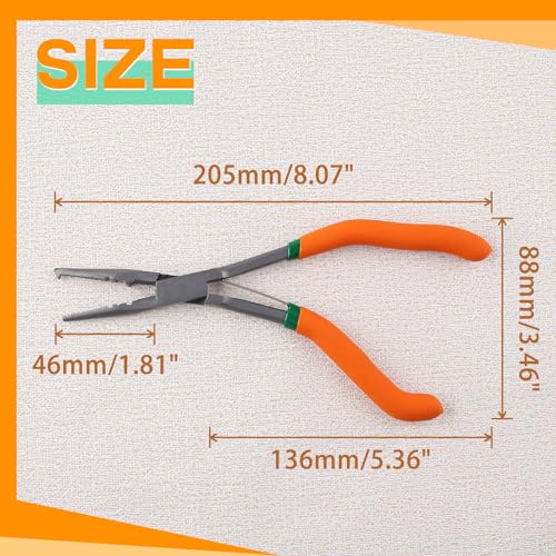 SPEEDWOX Fishing Pliers Hook Remover - Saltwater Gear With Line Cutter, Crimping Tool, Clippers, Pistol Grip Split Ring - style: Pistol Grip Split Ring Fishing Pliers