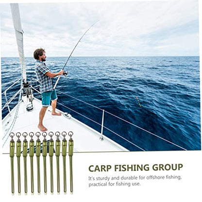 10pcs Split Rings Fishing Swivels Ring Fishing Gear Connector for Freshwater Saltwater