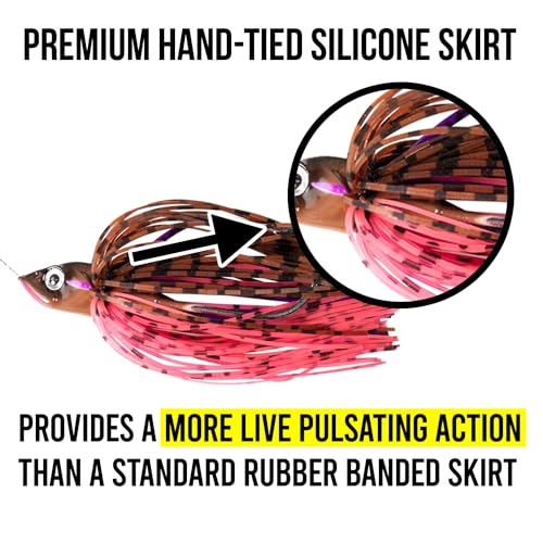 Lunkerhunt Spinner Baits for Bass Fishing with Skirt Jig | Double Willow Leaf Metal Blade Spinning Fishing Lure Bait Emits High Vibration Attracts and Cast Big Fish | Effective Swim Bass Jigs Plastic - color: Moss
