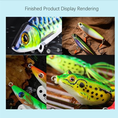 876 PCS Fishing Lure Eyes with 1 Piece Tweezer, 3D 4D 5D Lure Eyes Assortment for Making Fish Bait Fly Tying Streamers Crafts DIY Accessory (6 Sizes: 3 mm/ 4 mm/ 5 mm/ 6 mm/ 8 mm/ 10 mm)