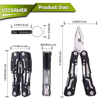 14 in 1 Multitool Pliers Gives One Whistle as a Gift, Professional Pocket Pliers from Wife Daughter to Father Boyfriend Husband on Christmas, Birthday, Valentine's, Father's Day - Samest - size: Large