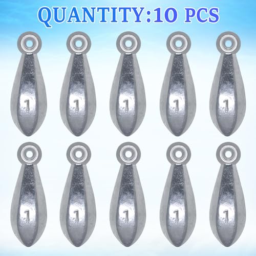 Fishing Weights Sinkers Bank Sinkers | Ocean Saltwater Surf Fishing Gear Fishing Assortment 1oz 2oz 3oz 4oz 5oz - style: 1oz-10pcs