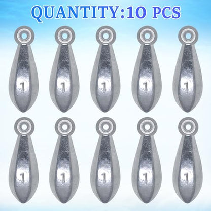 Fishing Weights Sinkers Bank Sinkers | Ocean Saltwater Surf Fishing Gear Fishing Assortment 1oz 2oz 3oz 4oz 5oz - style: 1oz-10pcs