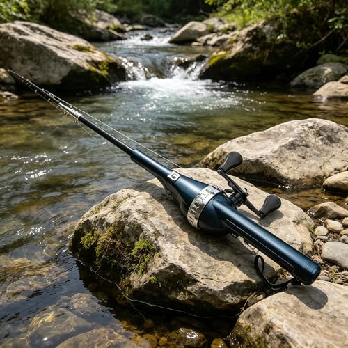Folding Fishing Pole & Reel Combos Collapsible Telescopic Mini Fishing Rod, Ultra-Compact Foldable Gear for Travel, Hiking & Backpacking Enthusiasts