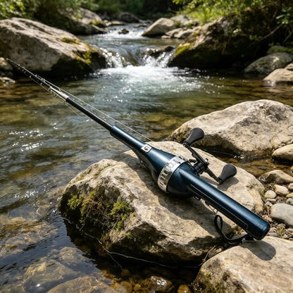 Folding Fishing Pole & Reel Combos Collapsible Telescopic Mini Fishing Rod, Ultra-Compact Foldable Gear for Travel, Hiking & Backpacking Enthusiasts