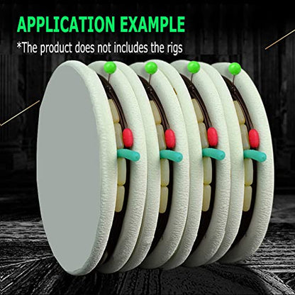 30PCS Fishing Line Storage +50 PCS Pins Fishing Foam Spools 2.7 inches Circular Winding Plates Fly Fishing Gear for Organizer Storage Accessories