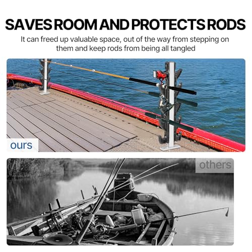 Fishing Rod Holder for Boat, Crappie Rod Holder for Transportation & Storage，Heavy Duty Angler Accessory for Fishing Boat & Pontoon boat (8 Rod) - style: 8 Rod Holder